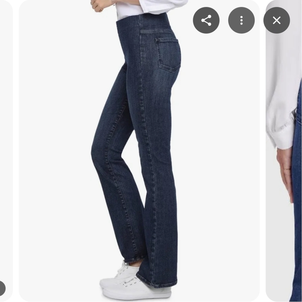 NWT NYDJ Kenzie Pull On Slim Bootcut Jeans Dark Wash Stretch - Picture 2 of 15
